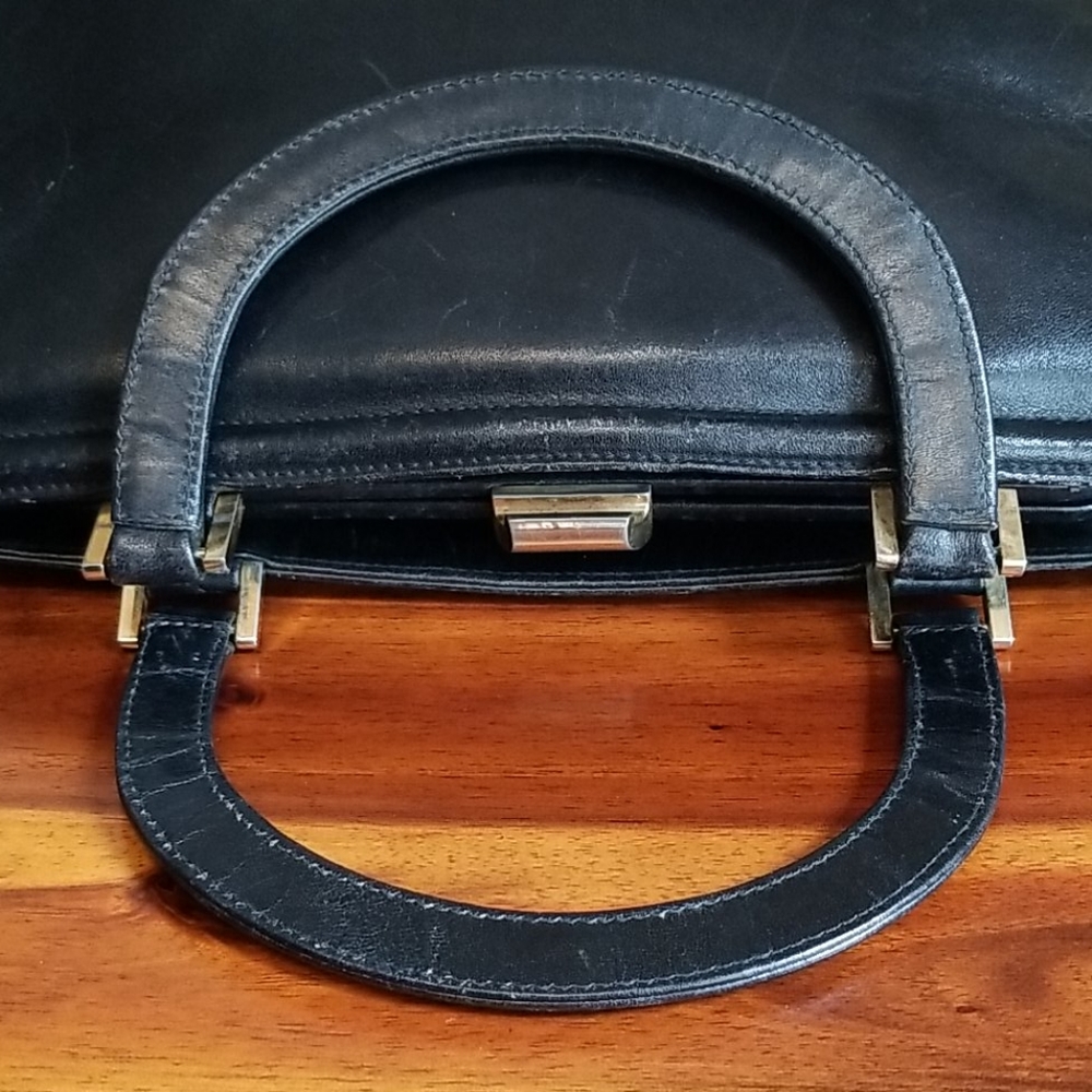 Lord & Taylor Satchel Leather Handbag Vintage - Picture 4 of 8